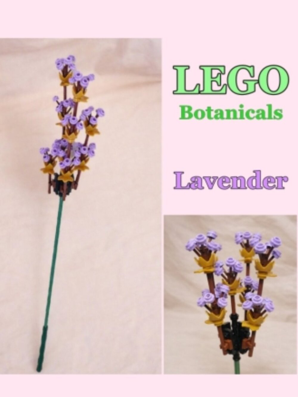 LEGO Botanical Flowers - 1 pcs Lavander - Individual Sale - Plants 10280 Bouquet
